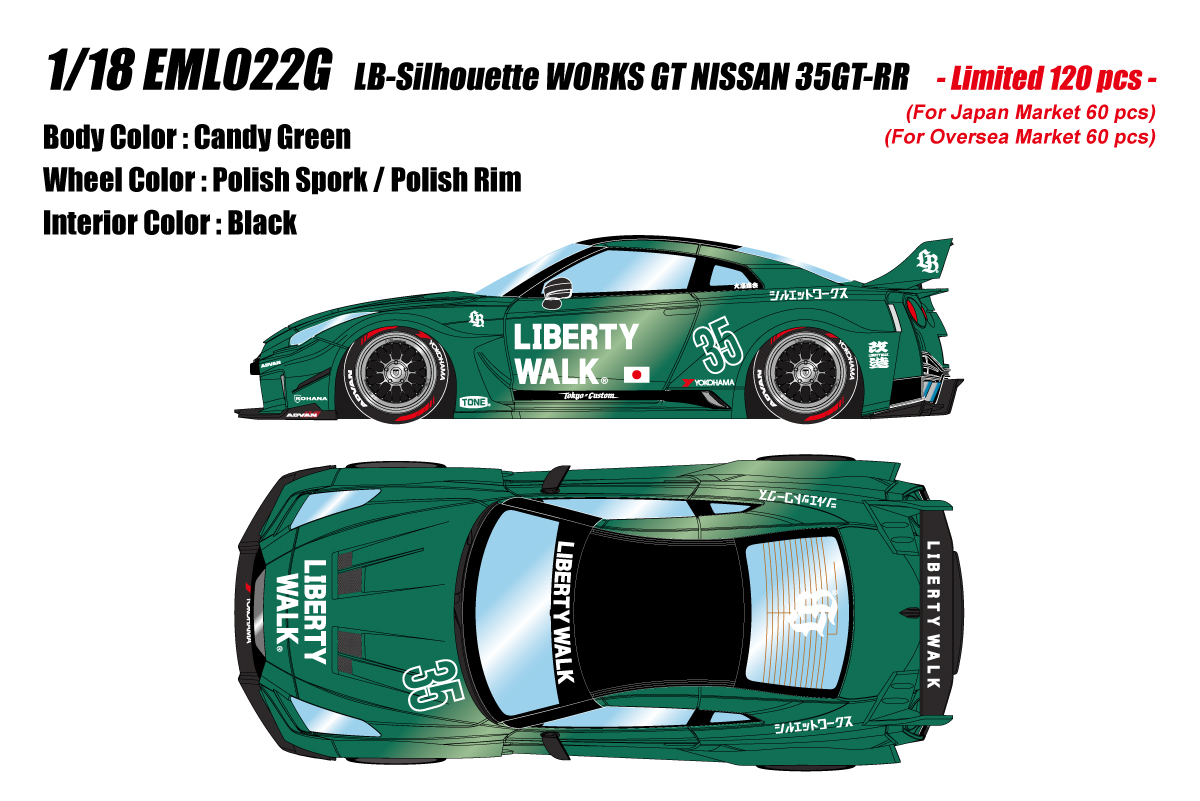 メークアップ EML 022A　LBシルエットワークスGT　35GT-RR Make Up Co., Ltd. / LB-Silhouette WORKS GT NISSAN 35GT-RR